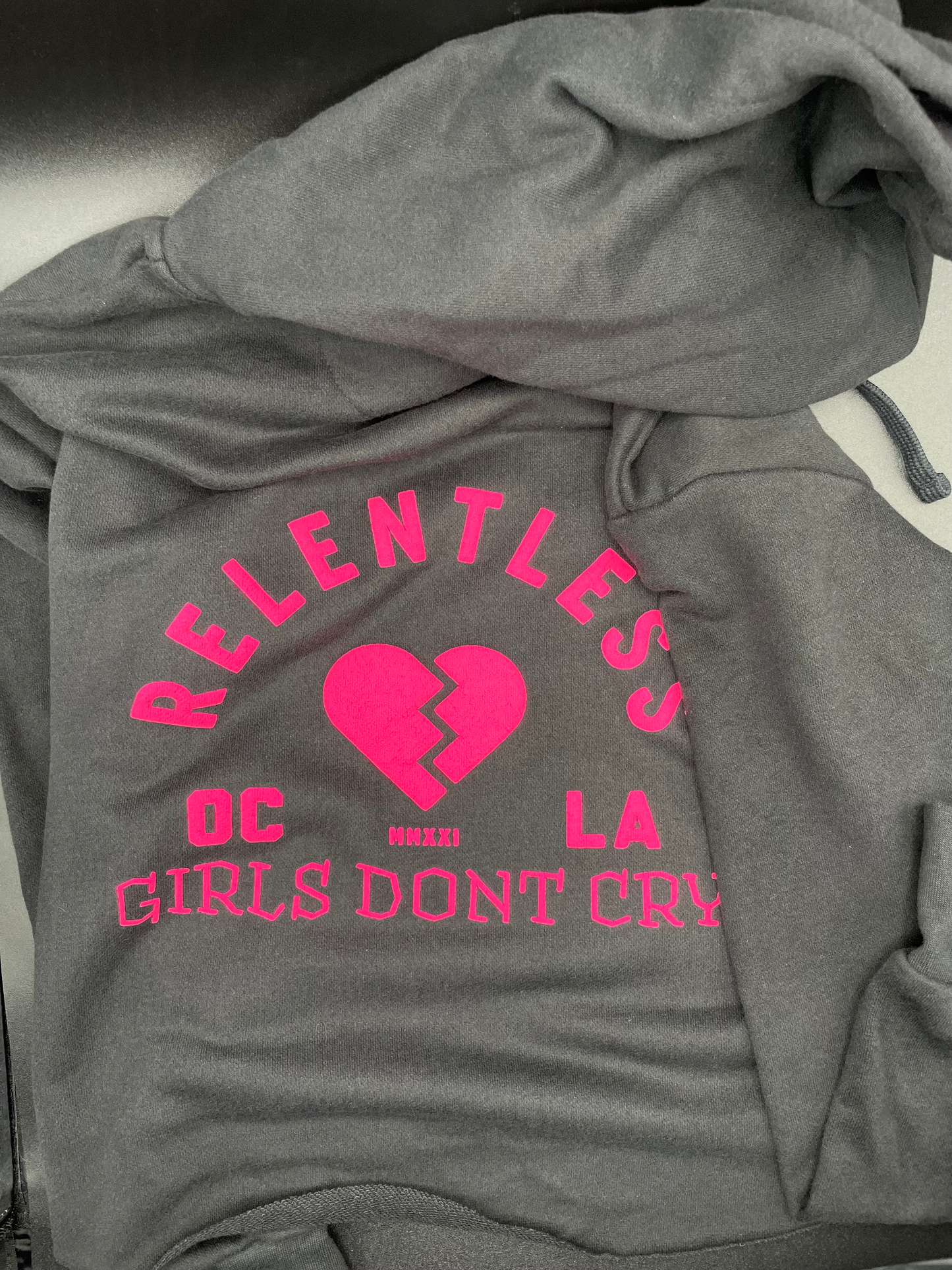Girls don't cry crop hoodie