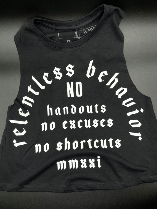 NO HANDOUTS CROP TANK