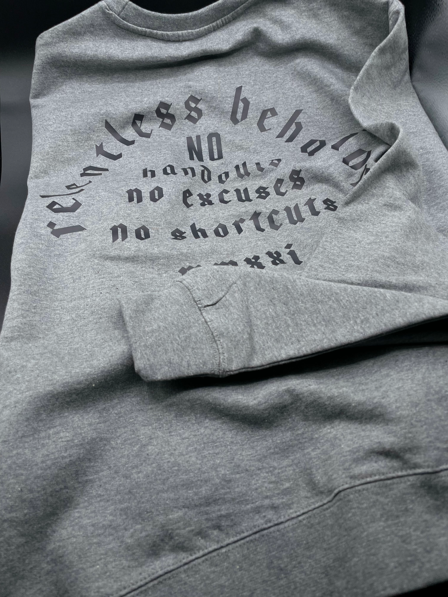 NO HANDOUTS CREW NECK SWEAT SHIRT