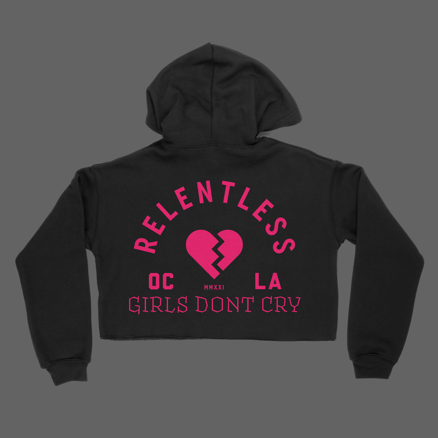 Girls don't cry crop hoodie