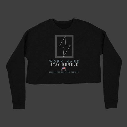 Stay Humble Cropped Pull Over Fleece